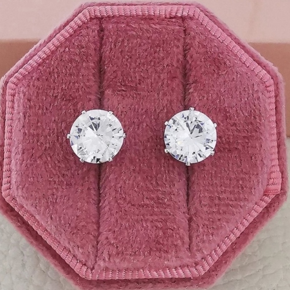 NEW 2.5 CT 925 STERLING SILVER DIAMOND EARRINGS, NICE EARRINGS, CUTE EARRINGS - Picture 2 of 4
